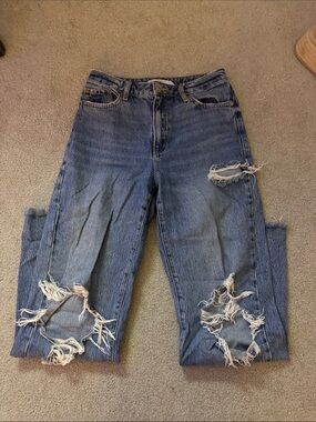 Garage Wide Leg Ripped Jeans